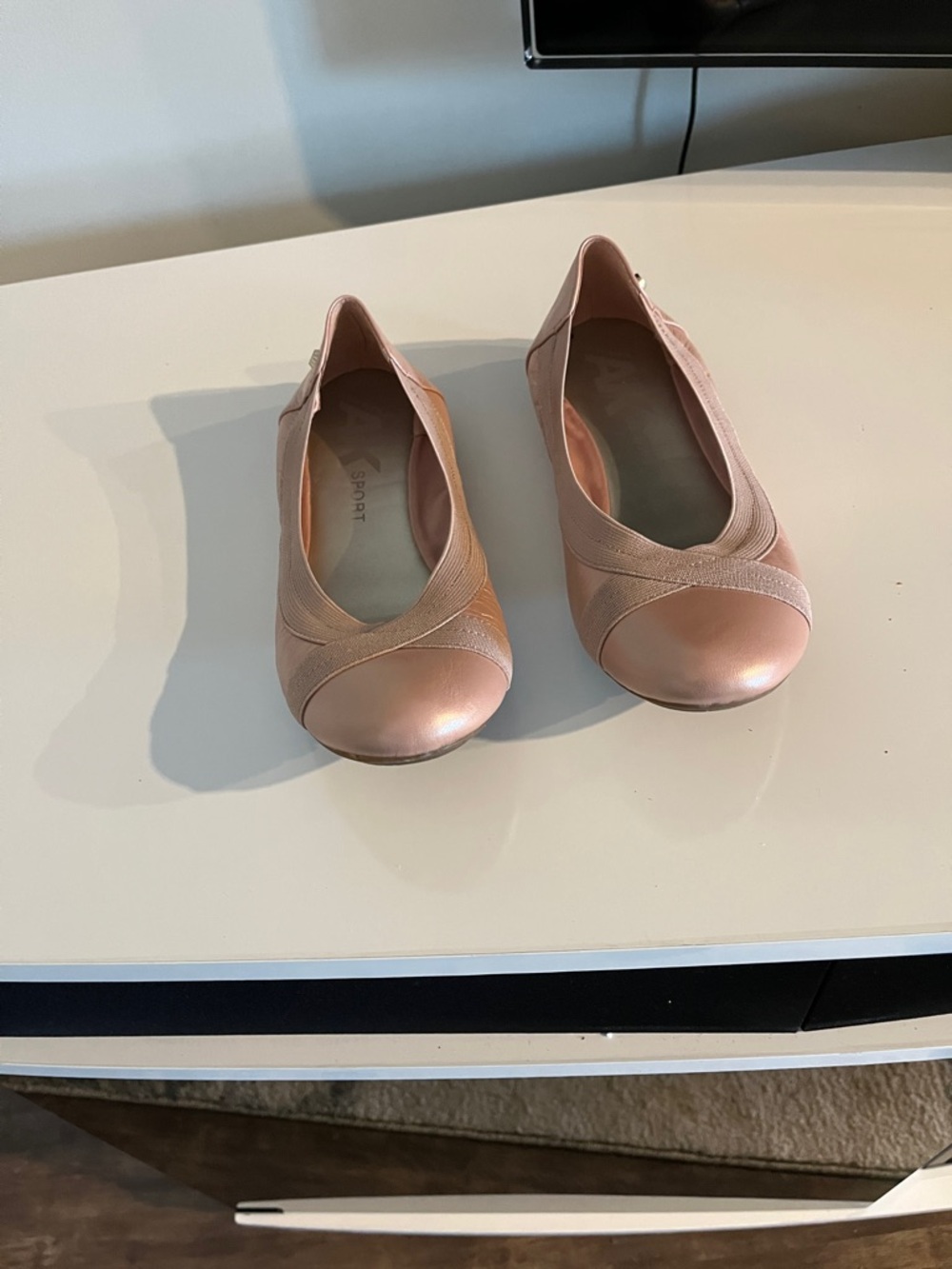 Anne Klein Sport Rose Gold‎ Ballet Flats Comfortable Feminine Size 9